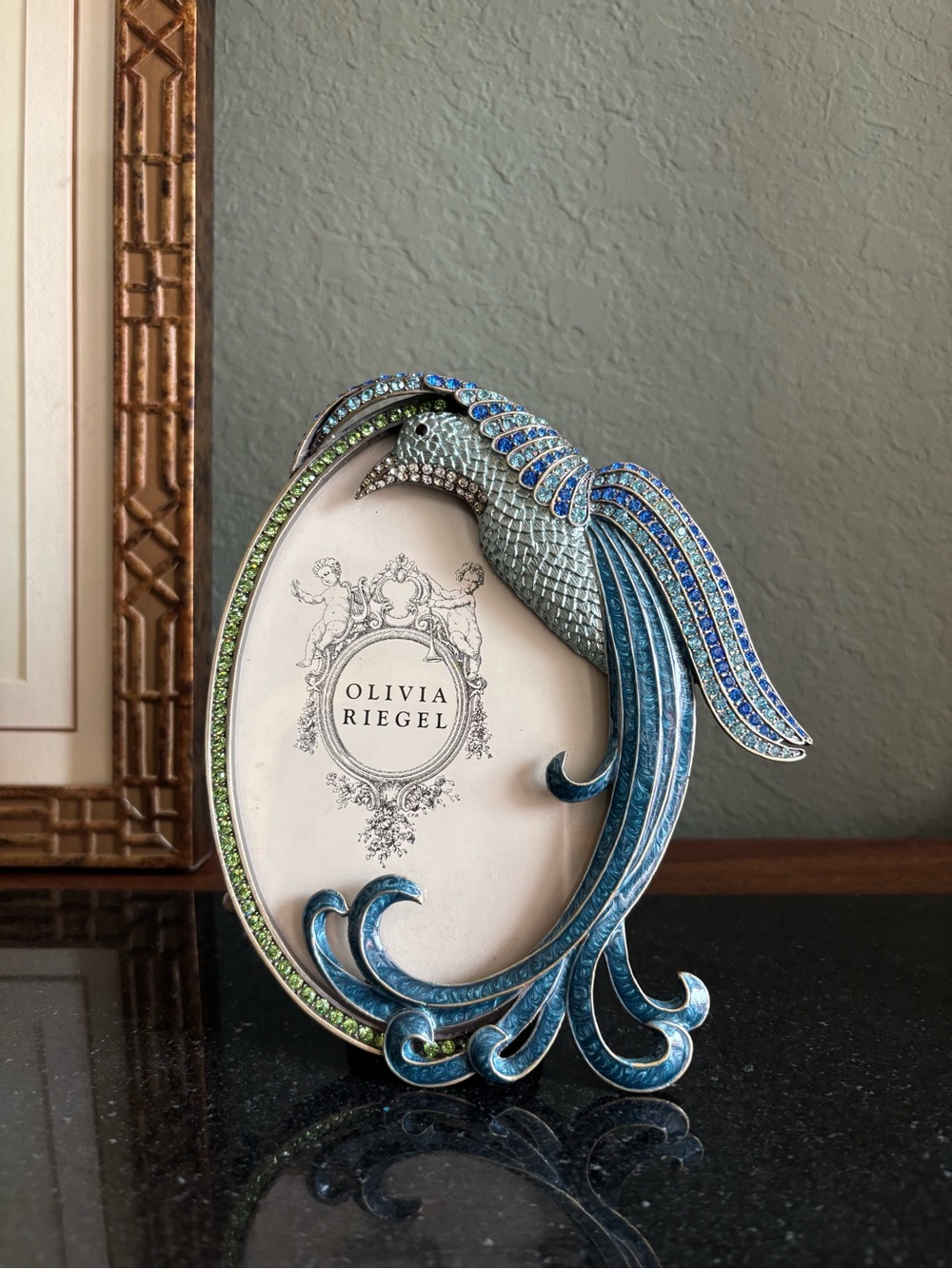 Olivia Riegel Crystal Blue Bird Frame, 4” x 6” - Picture 2 of 4
